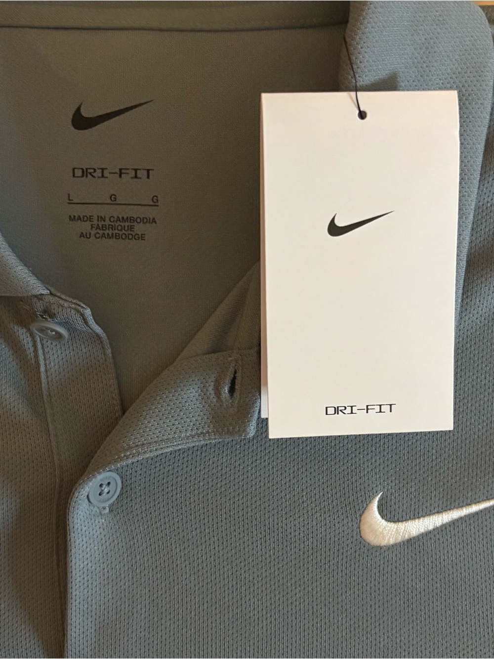 Nike Men’s Dri-FIT Golf Performance Polo in Light Gray